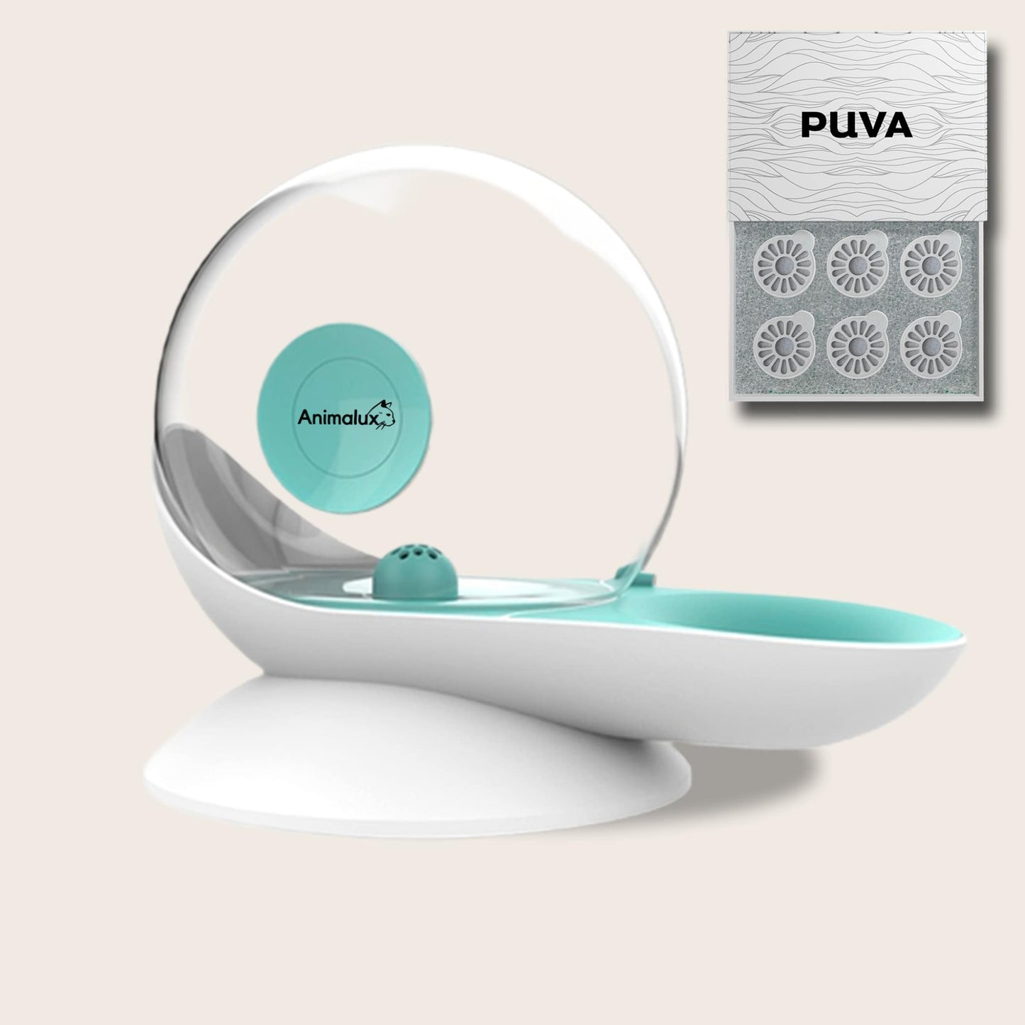Fontaine Aquafons Bleu Filtre Puva Animalux #couleur_bleu givr