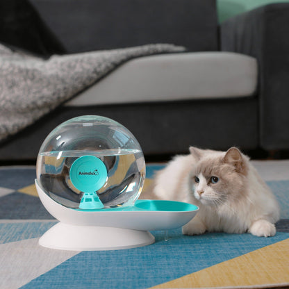 Fontaine a Eau Chat Aquafons Bleu Animalux, Front Side #couleur_bleu givre